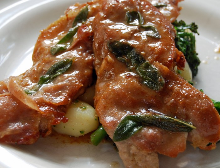 saltimbocca italian meal